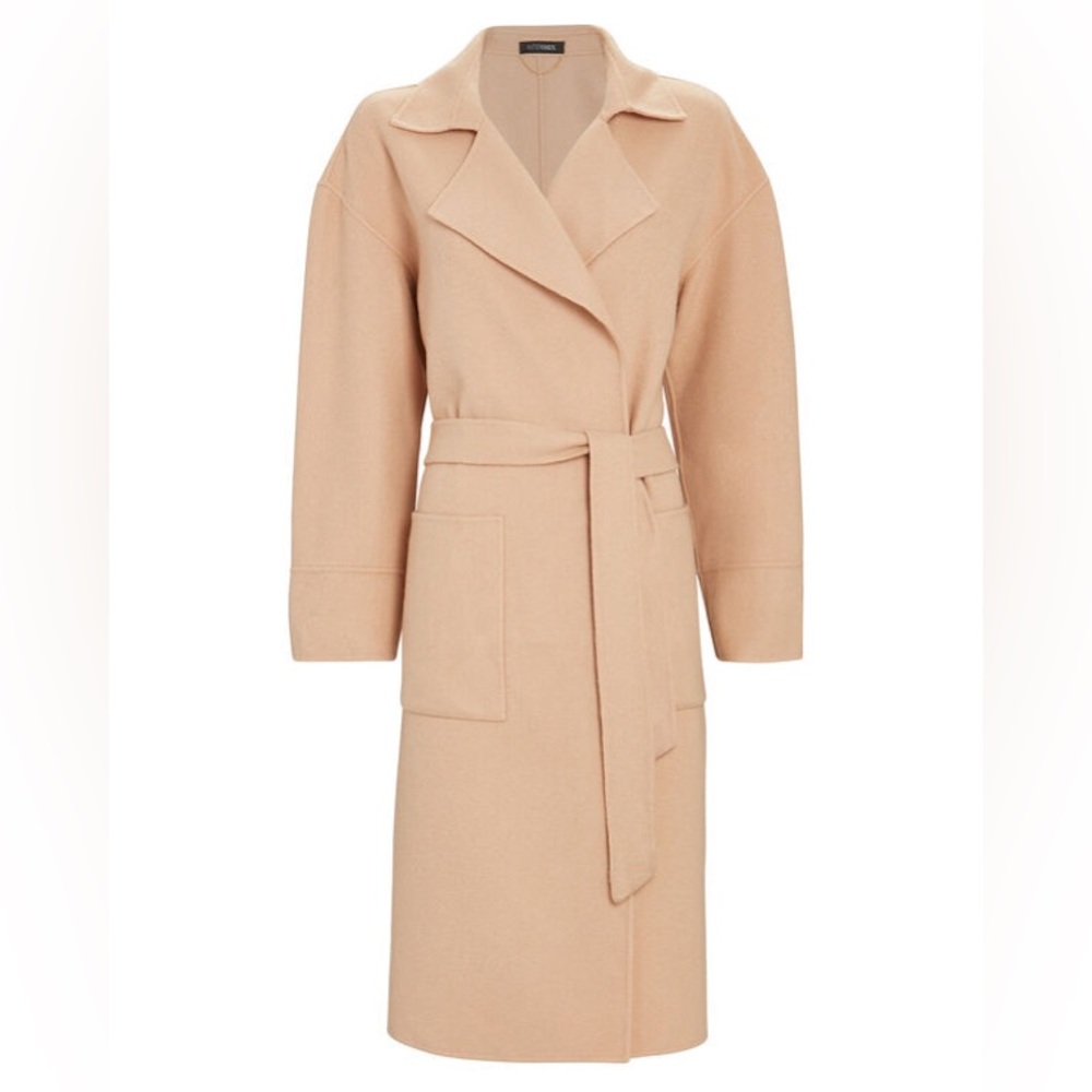 Intermix wrap camel coat - janette wool blend coat